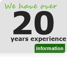 We have over 20 years of service experience
